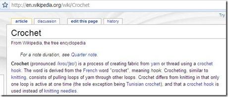 (chain). Hampir semua hasil knit bisa di reproduksi dengan crochet