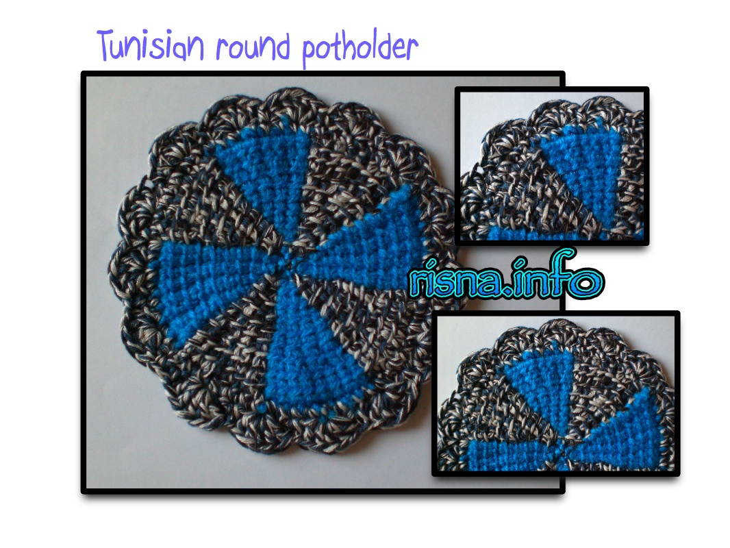 Tunisian Round Potholder