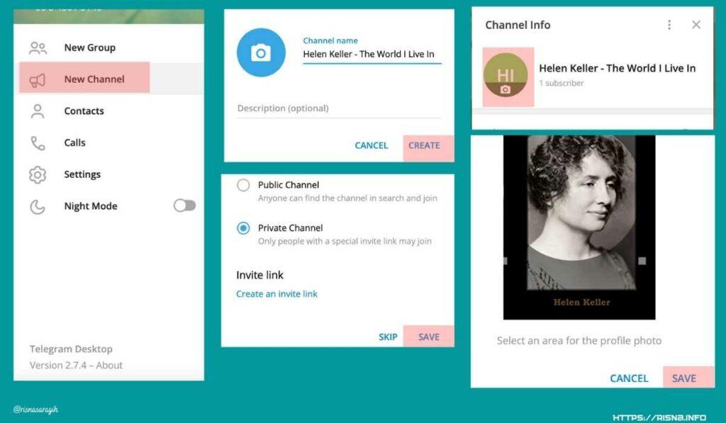 create channel di telegram