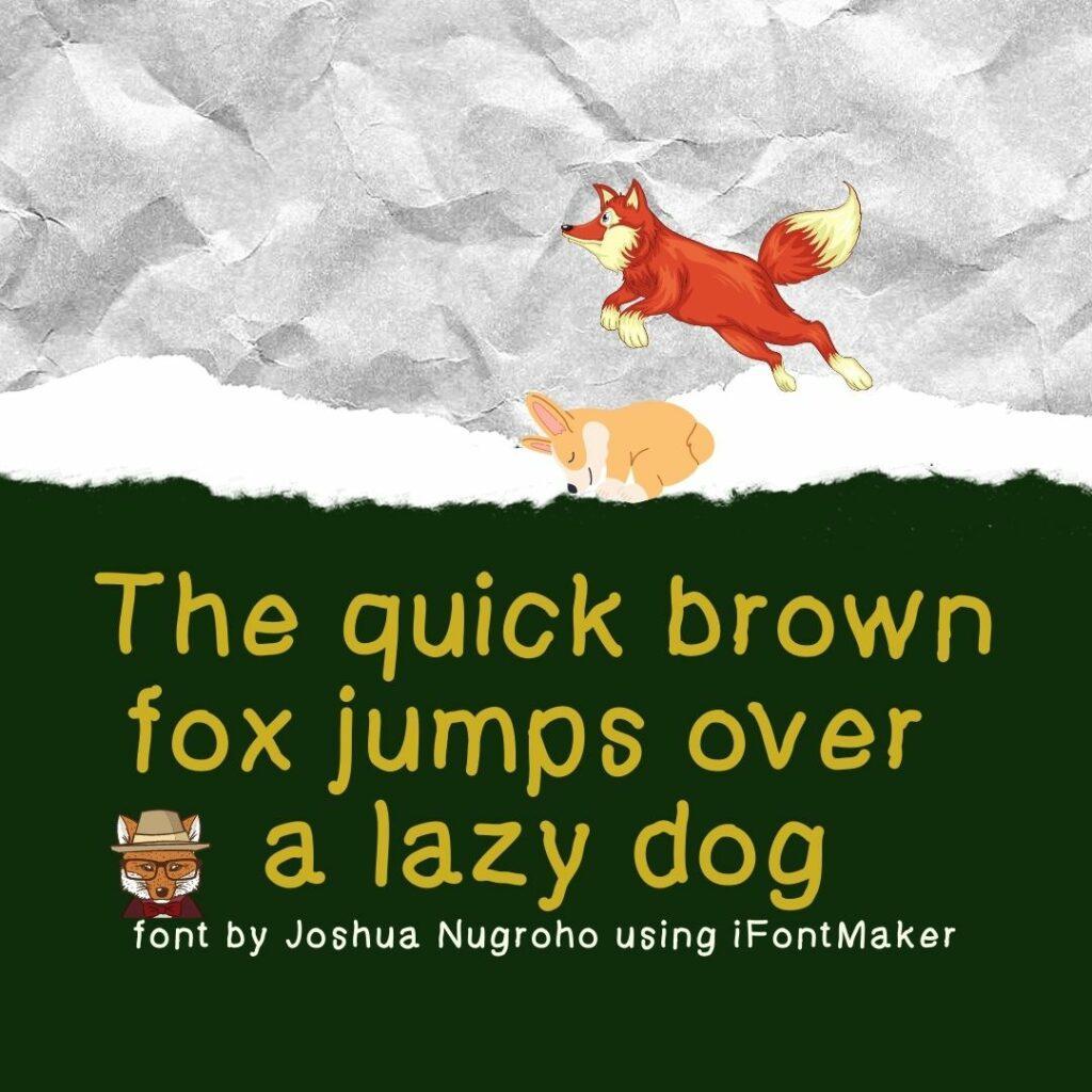 Desain Canva menggunakan font Joshua