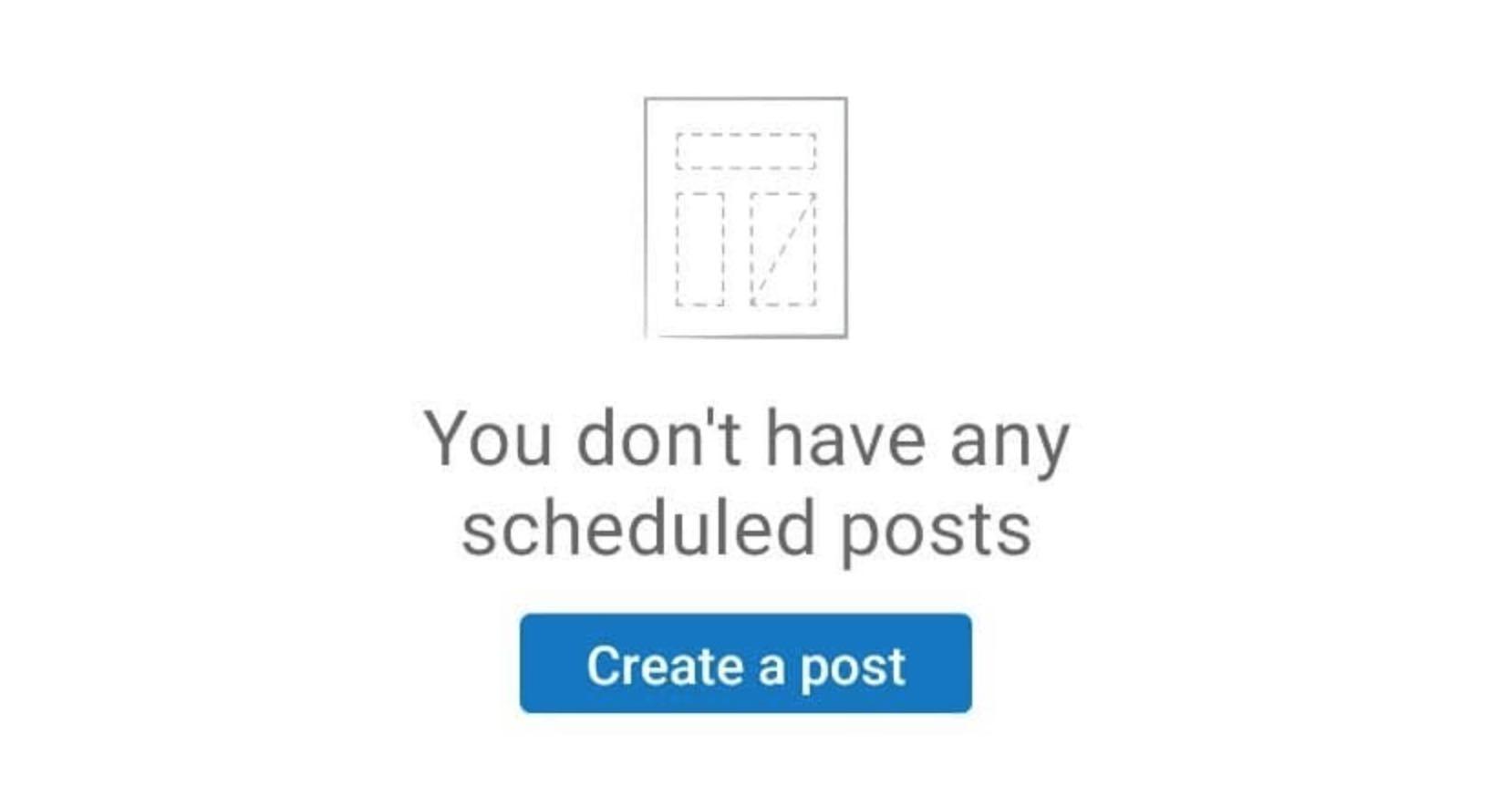 scheduled post