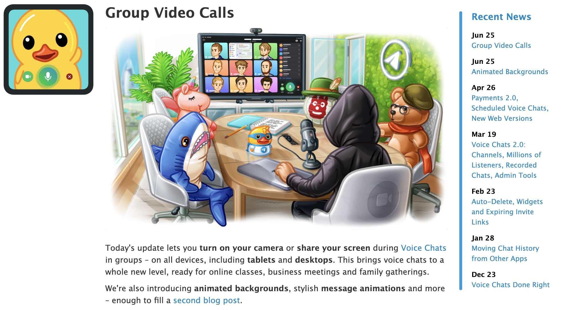 Fitur Video Call di Telegram Messenger