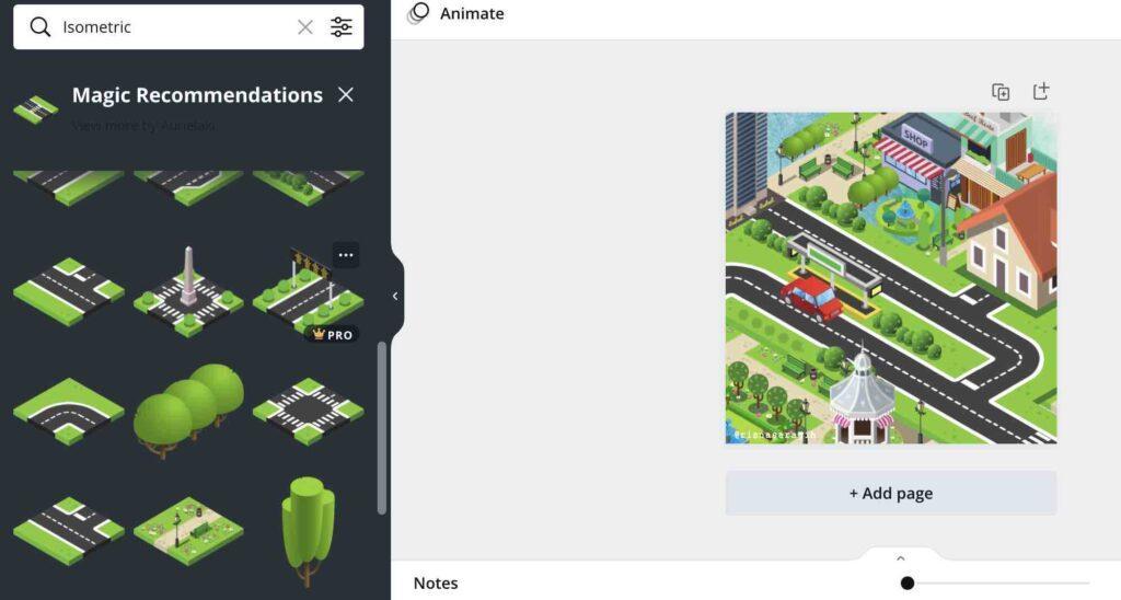 isometric elemen di Canva