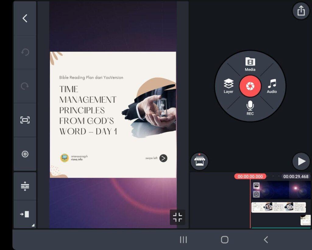 pilih menu audio kinemaster